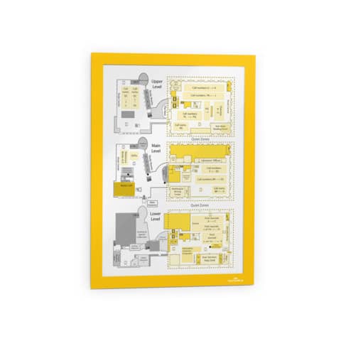 Cornice espositiva Durable DURAFRAME® formato A4 - conf. 2 pz - giallo - 4872-04